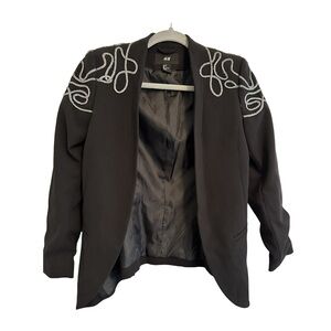 Black Blazer with silver embellishments Size 2